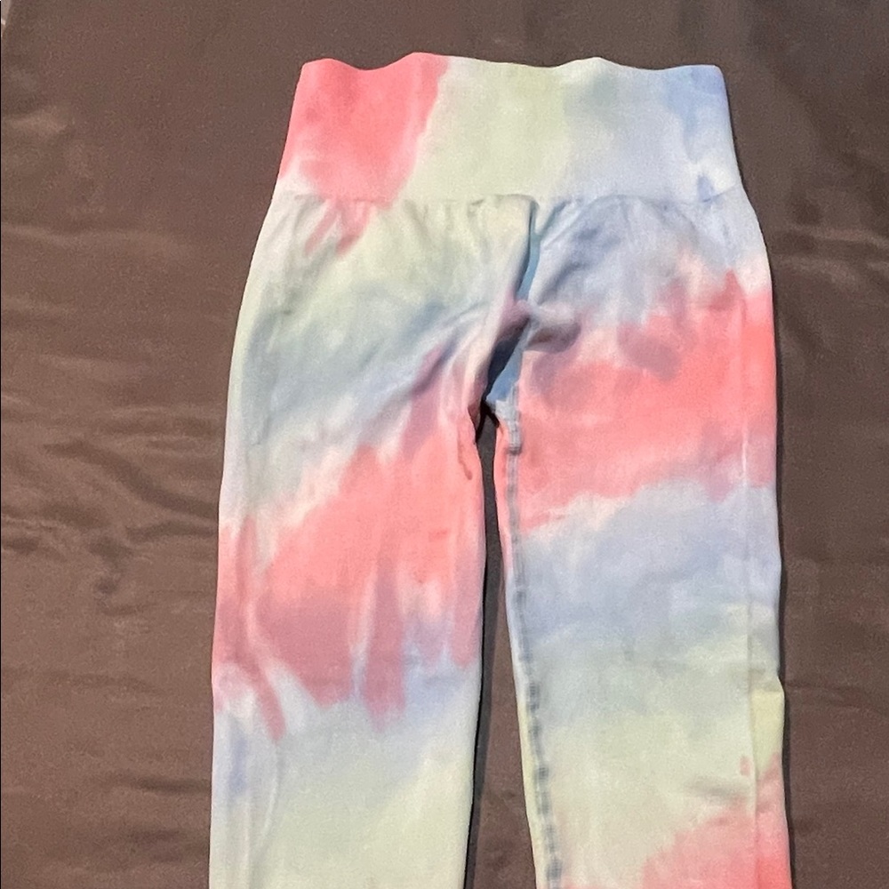 TIE DYE fitness compression tights